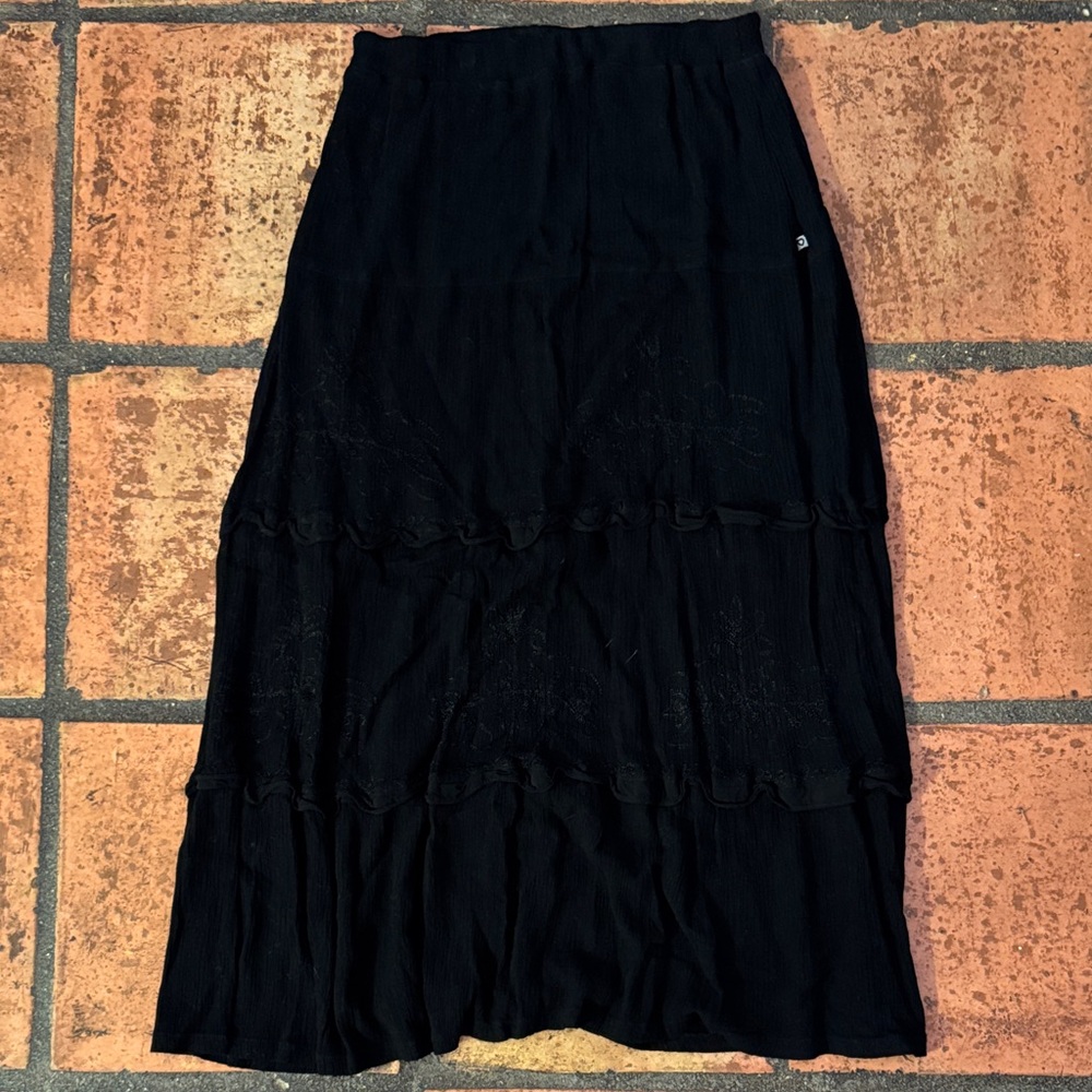 Vintage Black Maxi Skirt.